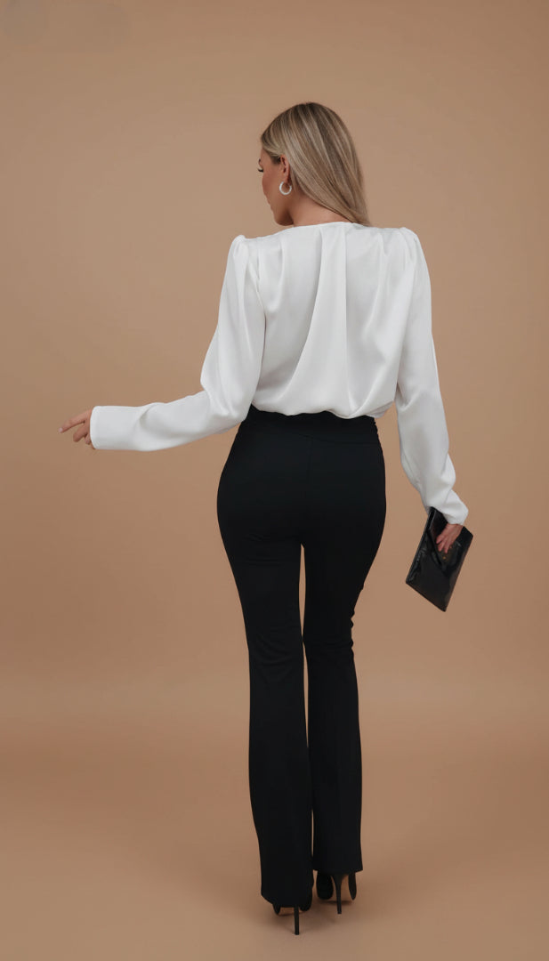 Blusa de satén - Doble Flor