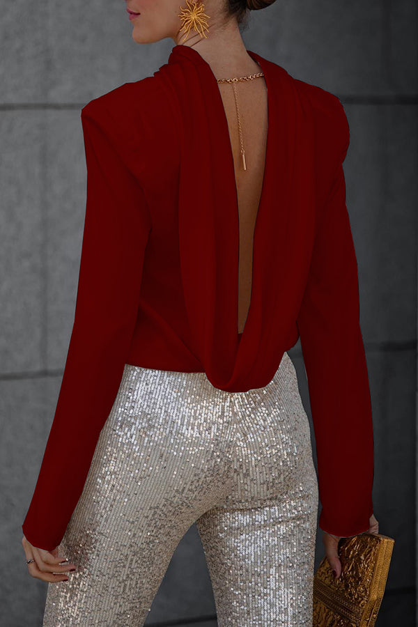 Blusa Elea – Satén & Cadena Elegante