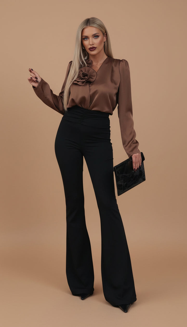 Blusa de satén - Doble Flor