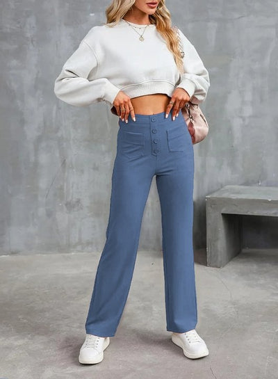 Pantalón de cintura alta y elástica