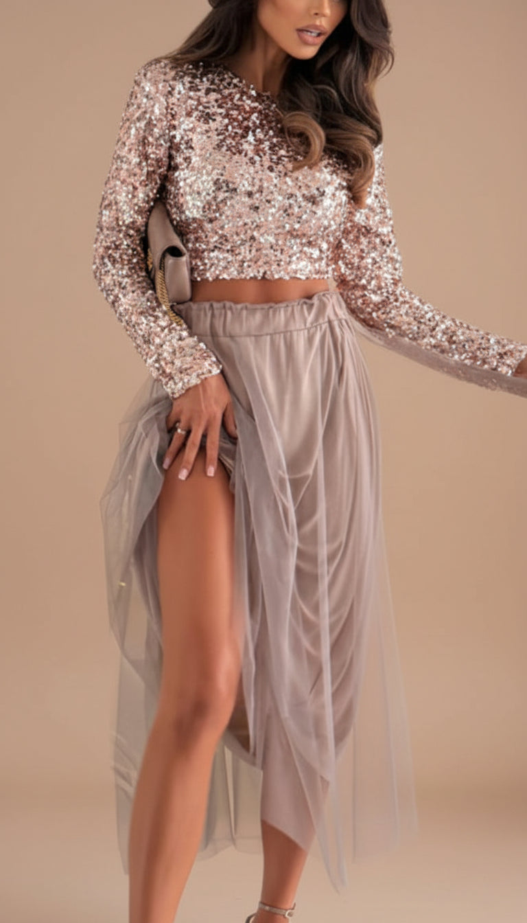 Blusa Aurora - Lentejuelas y lazo en la espalda