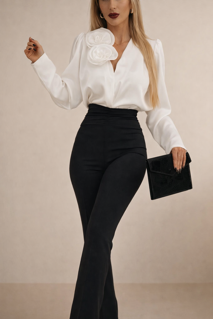 Blusa de satén - Doble Flor