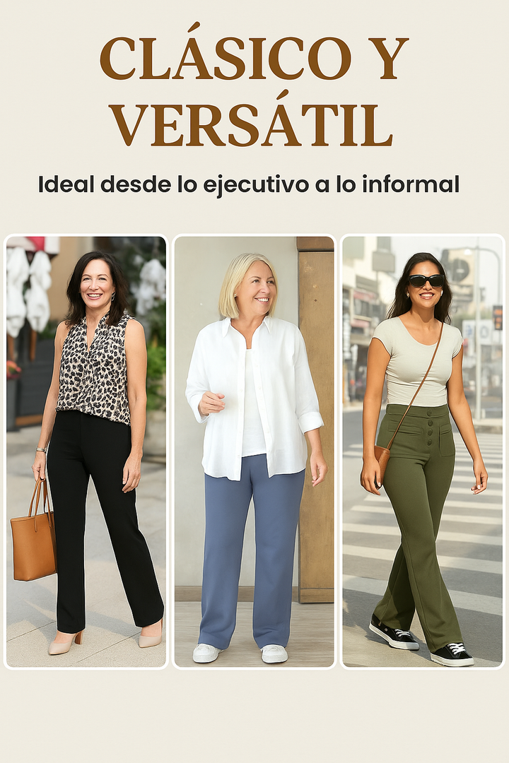 Pantalón de cintura alta y elástica