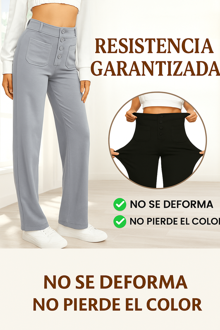 Pantalón de cintura alta y elástica