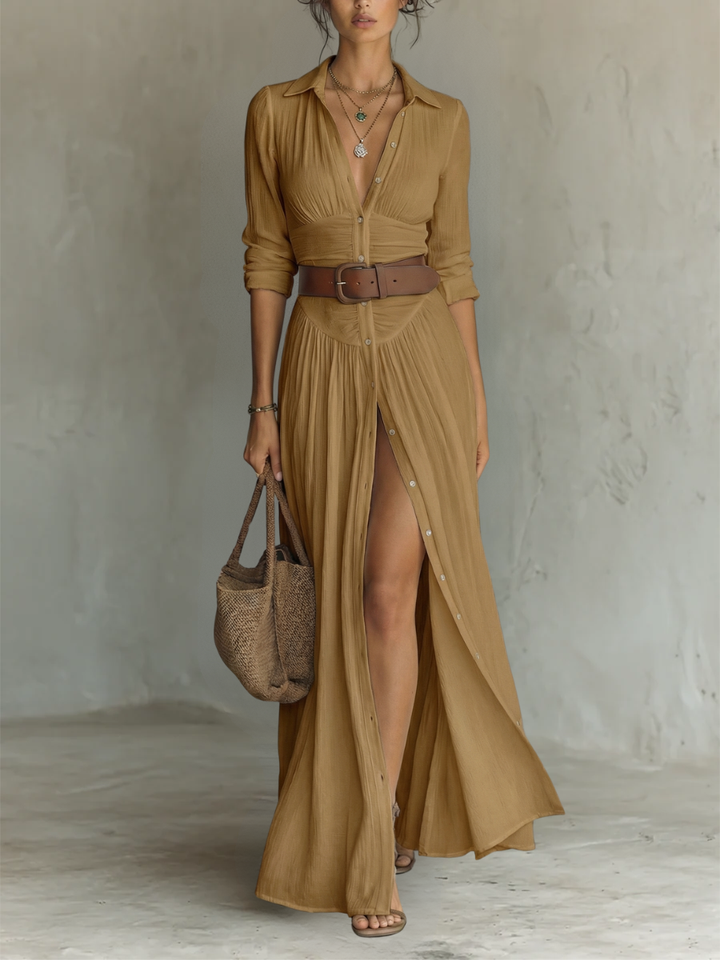 Clara™ | Vestido Maxi con Cinturón Incluido que Estiliza sin Esfuerzo