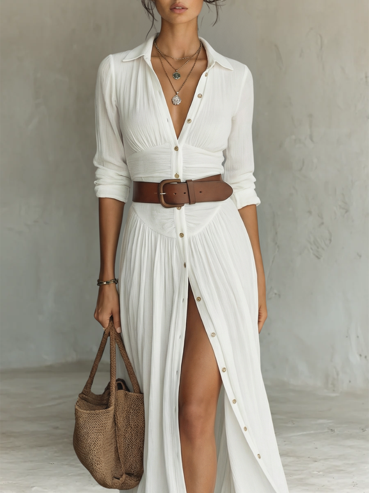 Clara™ | Vestido Maxi con Cinturón Incluido que Estiliza sin Esfuerzo