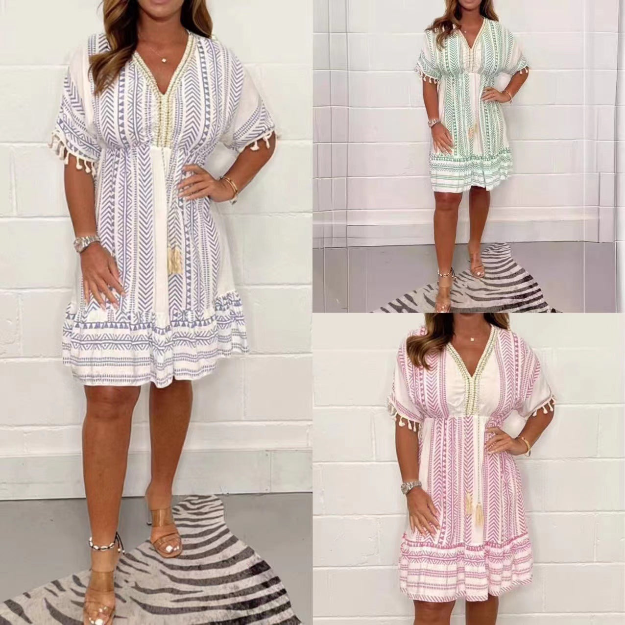 Vestido Begur con escote en V