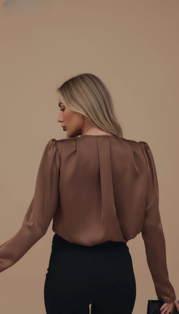 Blusa de satén - Doble Flor