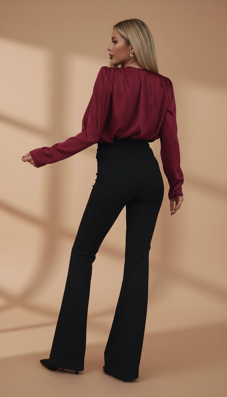 Blusa de satén - Doble Flor