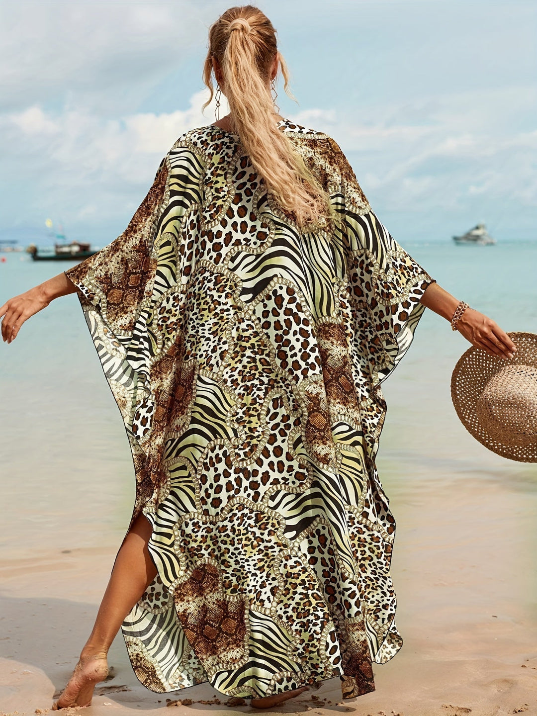 🌴 Vestido Tropical de Fibra de Bambú 🌴