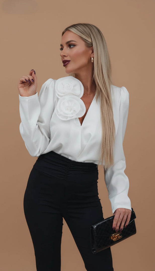 Blusa de satén - Doble Flor