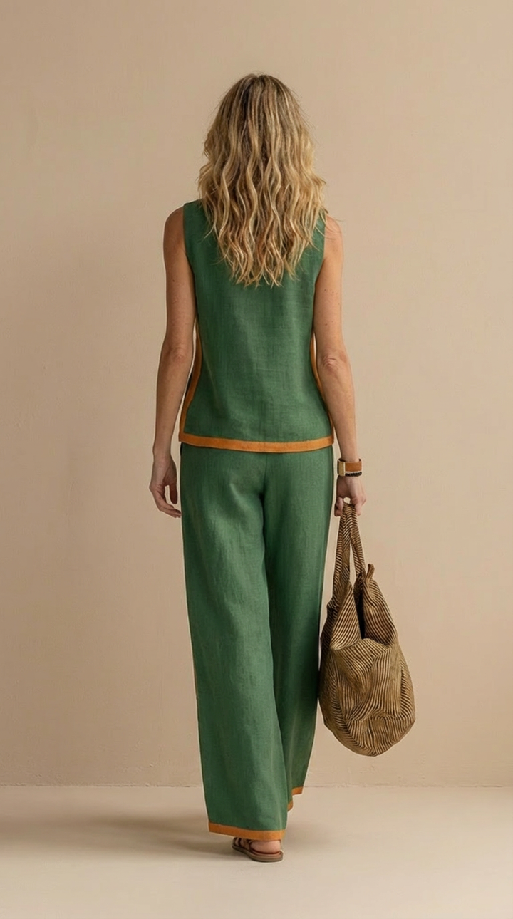 Paula™ - Conjunto de lino y algodón