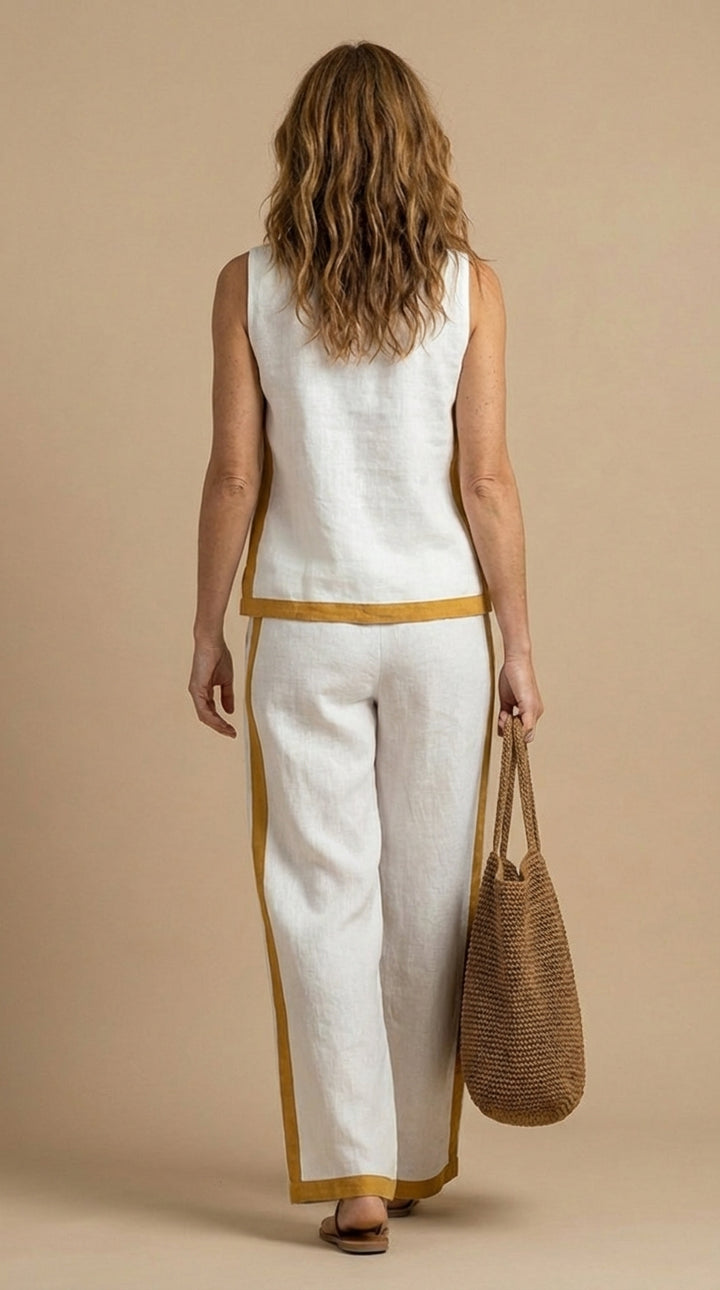 Paula™ - Conjunto de lino y algodón