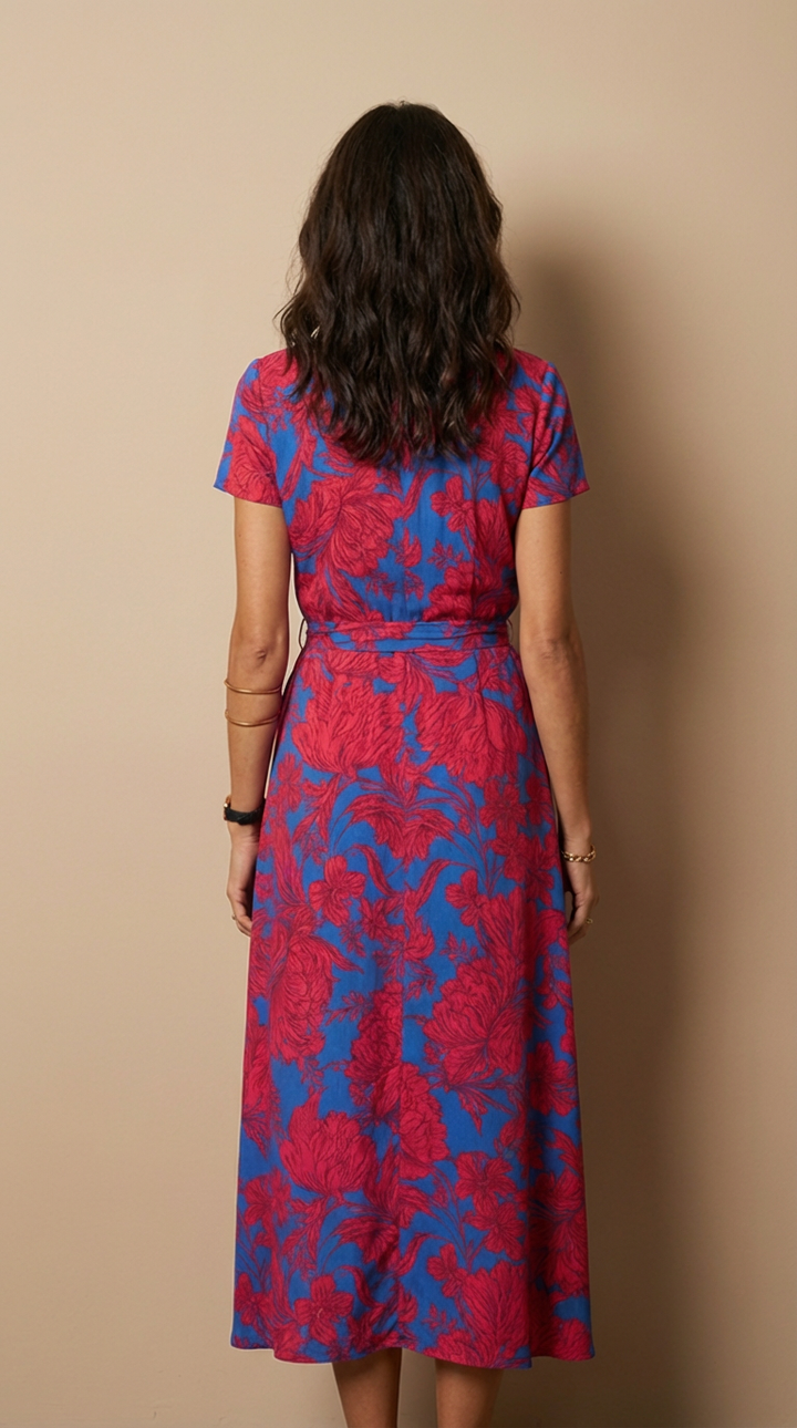 Julia™ - Vestido elegante con escote en V que estiliza la figura.