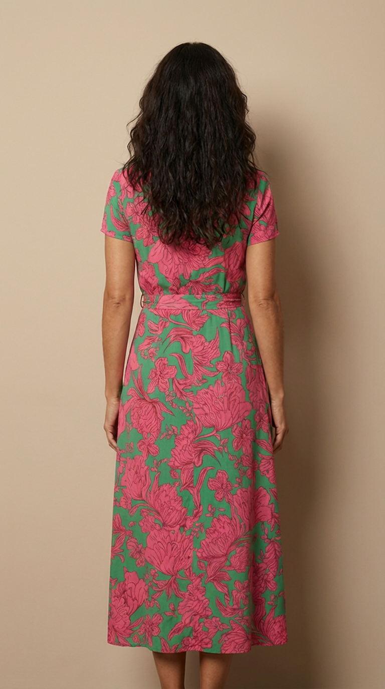 Julia™ - Vestido elegante con escote en V que estiliza la figura.