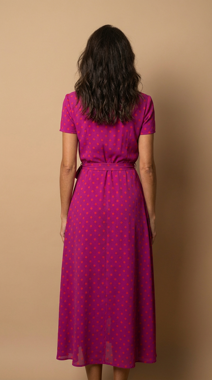 Julia™ - Vestido elegante con escote en V que estiliza la figura.