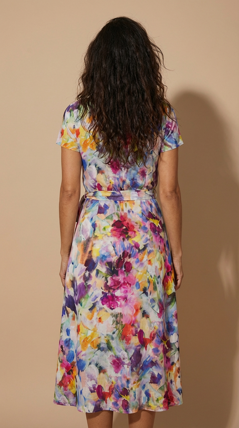 Julia™ - Vestido elegante con escote en V que estiliza la figura.