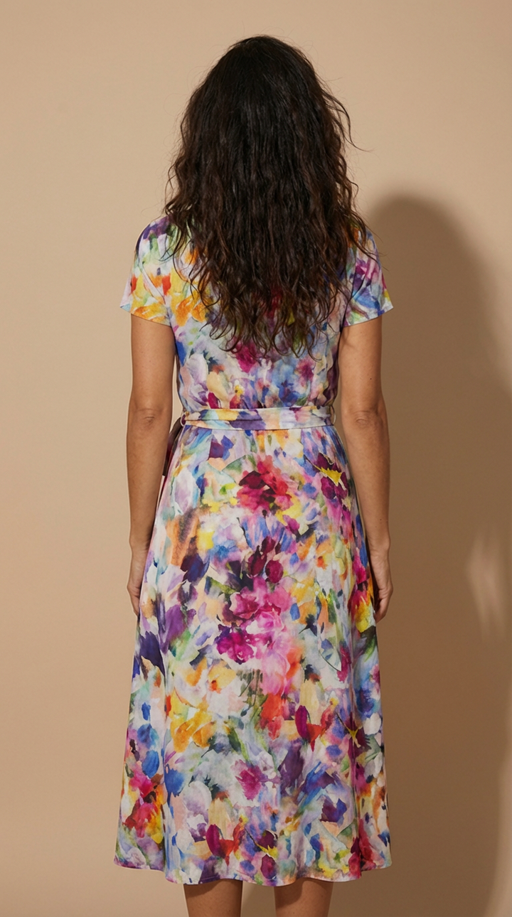 Julia™ - Vestido elegante con escote en V que estiliza la figura.