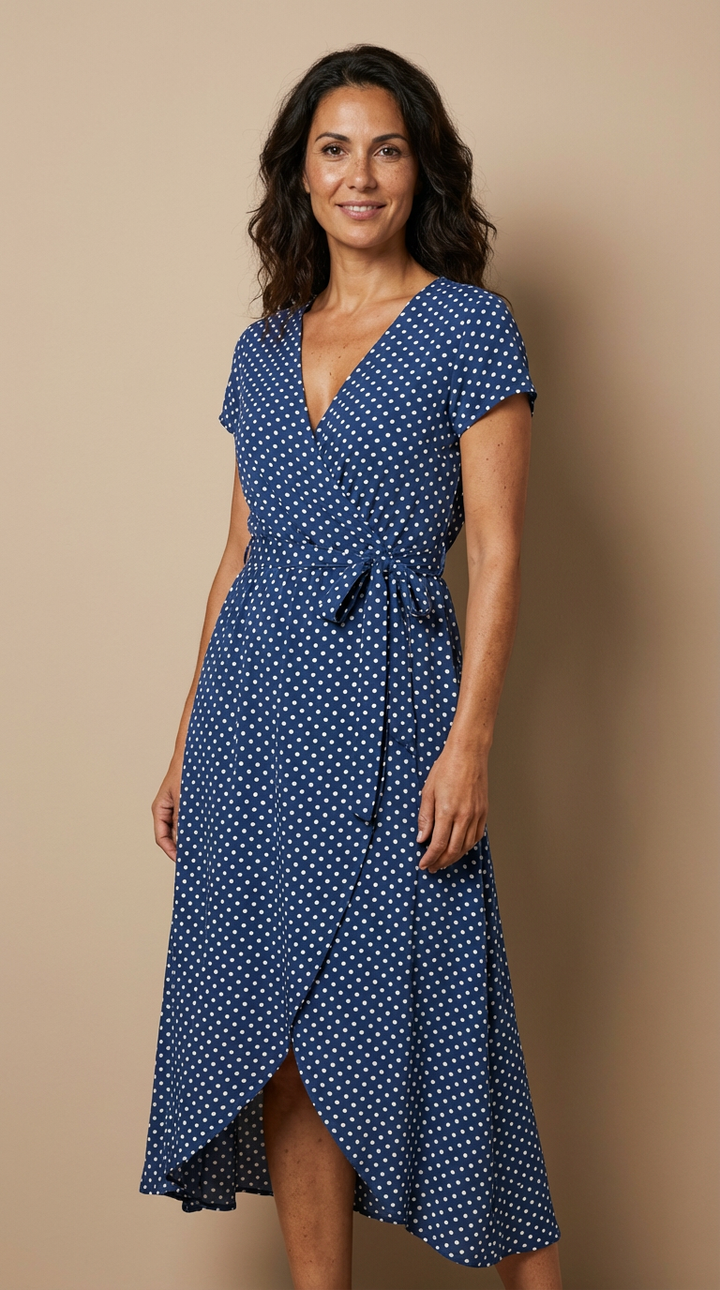 Julia™ - Vestido elegante con escote en V que estiliza la figura.