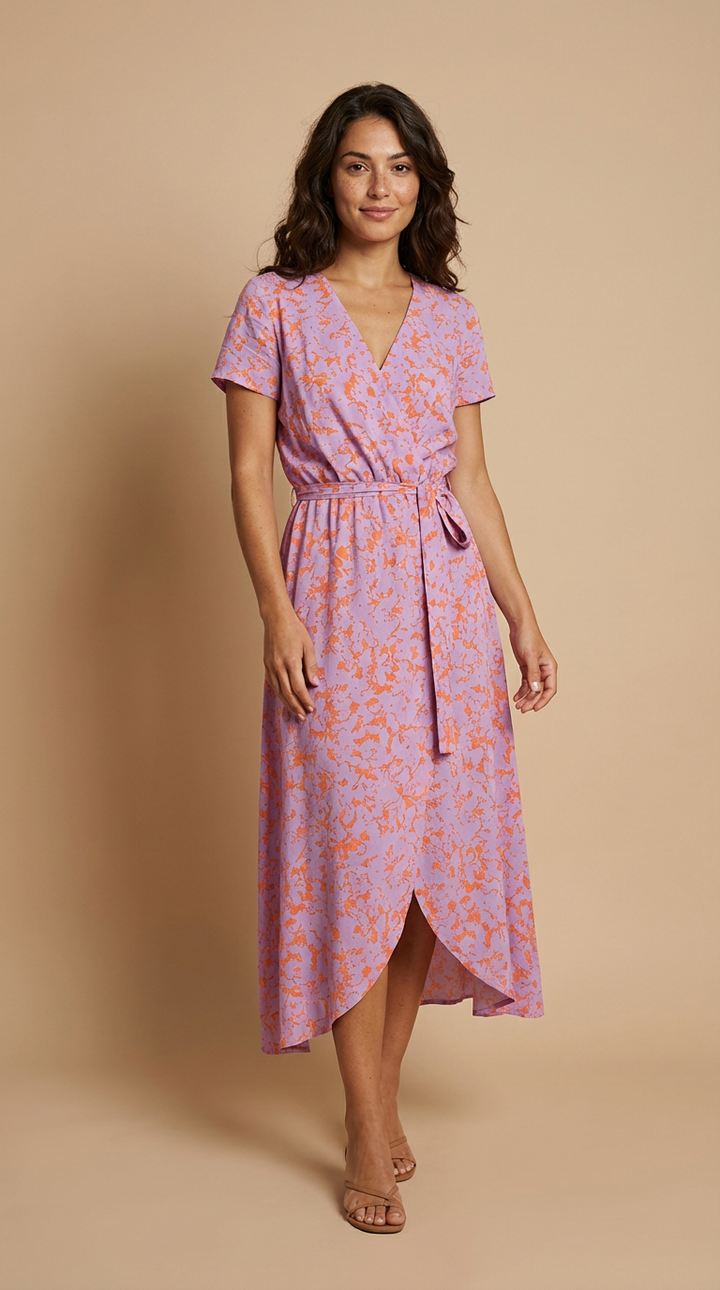 Julia™ - Vestido elegante con escote en V que estiliza la figura.