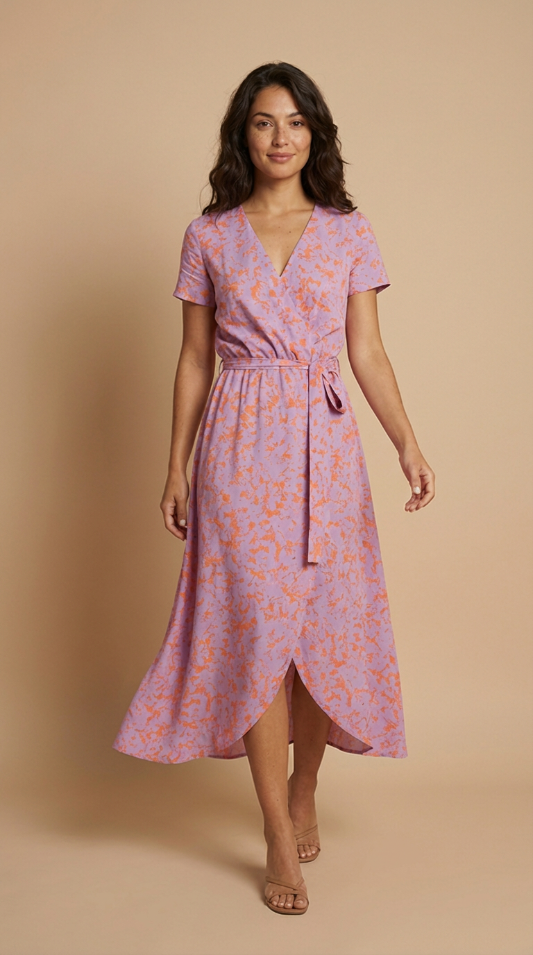 Julia™ - Vestido elegante con escote en V que estiliza la figura.