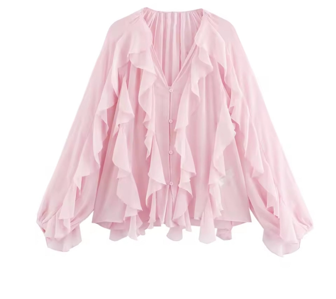 Blusa Boho de Volantes