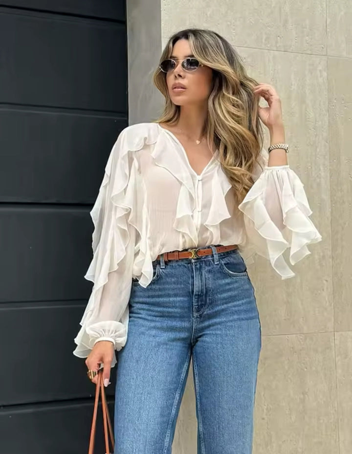 Blusa Boho de Volantes