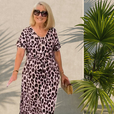 Vestido de Leopardo con cinturón