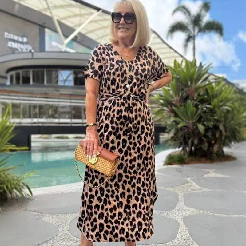 Vestido de Leopardo con cinturón