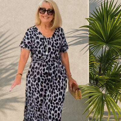 Vestido de Leopardo con cinturón