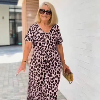 Vestido de Leopardo con cinturón