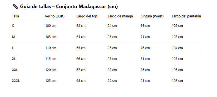 Conjunto Madagascar de 2 piezas